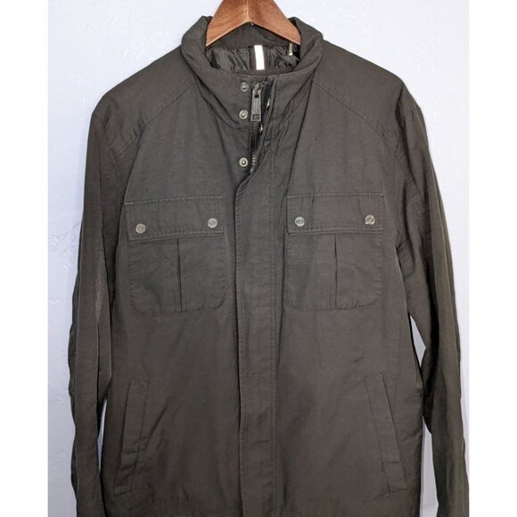 Marc New York Andrew Marc Mens XL Utility Jacket Black Button Pockets - Picture 5 of 15